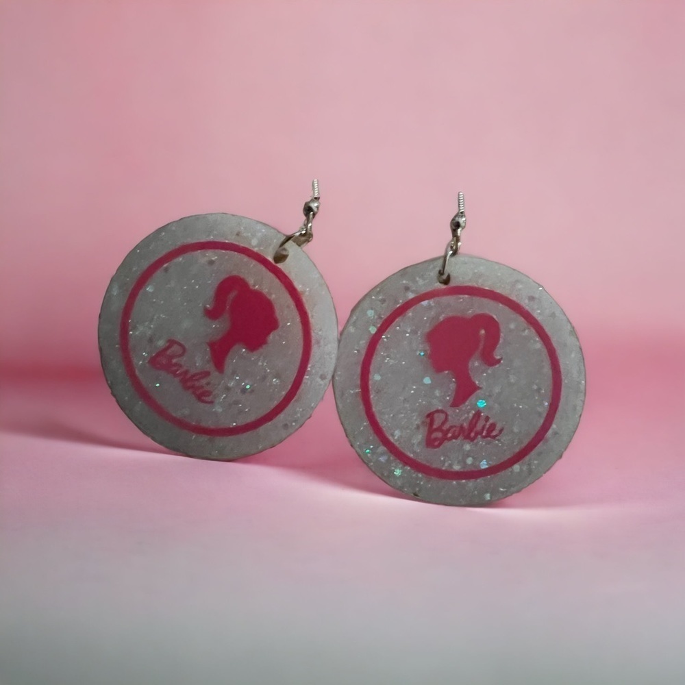 Barbie sparkle artist created earrings